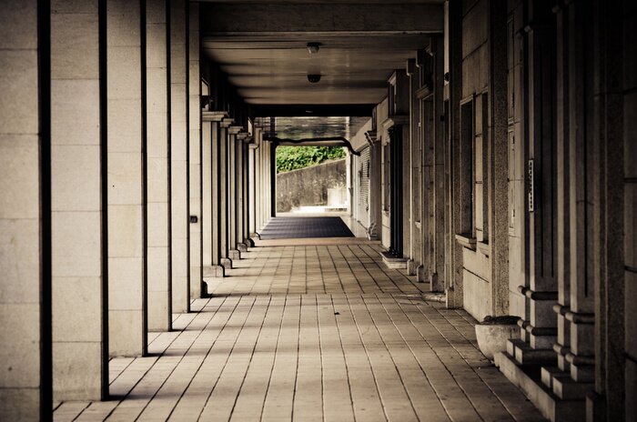 Fototapete Beschattete Arkaden