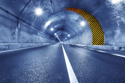 Fototapete Beton-Tunnel mit Farbe