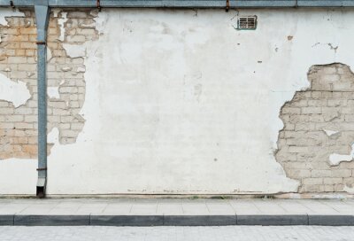 Fototapete Betonmauer auf der Straße