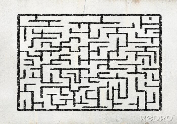 Fototapete Betonmauer mit Labyrinth