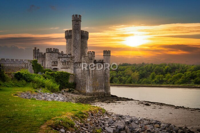 Fototapete Blackrock Castle in Irland am Fluss