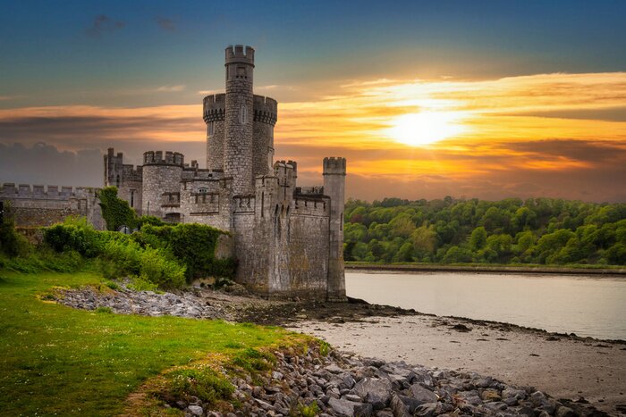 Fototapete Blackrock Castle in Irland am Fluss