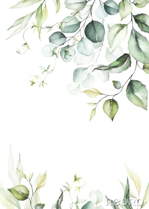 Fototapete Blätter grün in romantischer Version