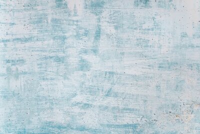 Fototapete Blank grunge concrete wall blue sea color paint for texture. vintage background