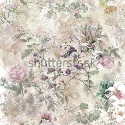 Fototapete Blattkletterer an Wandtextur