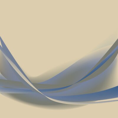 Fototapete Blau-beige abstrakte Welle