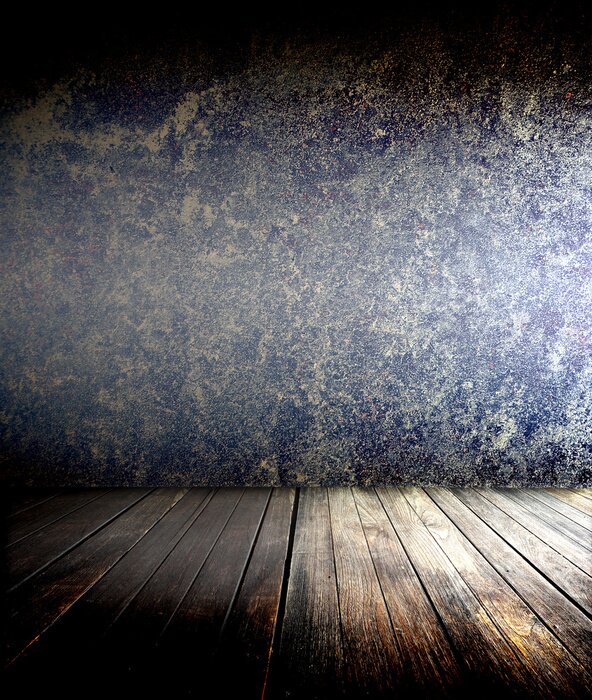 Fototapete Blau-grüne Betonmauer