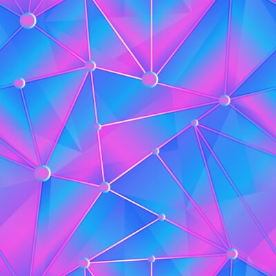 Blau-rosa Muster mit Dreiecken