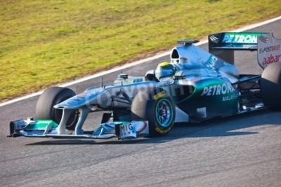 Fototapete Blau-roter Bolid F1