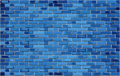 Blaue Backsteinmauer