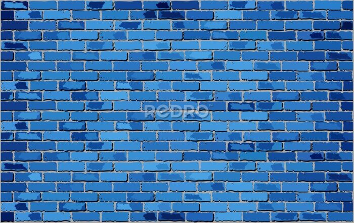 Fototapete Blaue Backsteinmauer