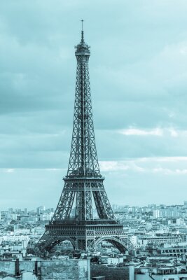 Blaue Fotografie mit Eiffelturm