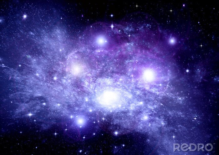 Fototapete Blaue Galaxien