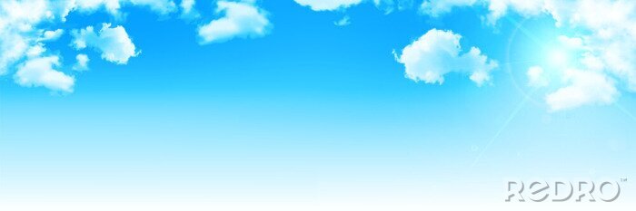 Fototapete Blaue Skyline am Sommertag