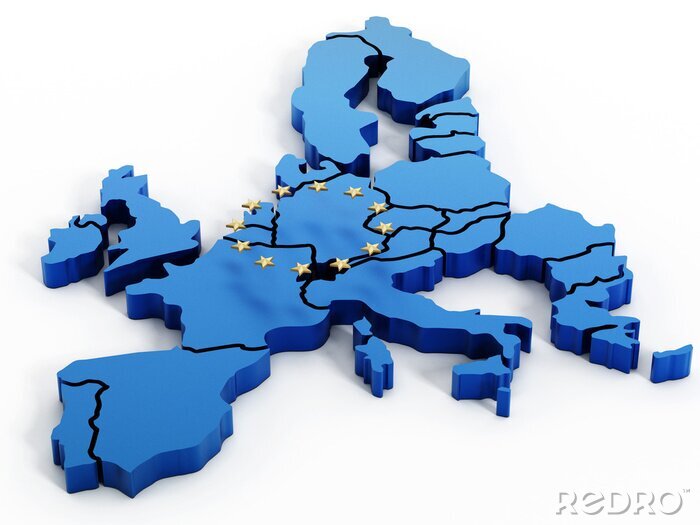 Fototapete Blaue UE-Karte