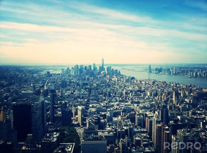Fototapete Blauer Blick auf New York City