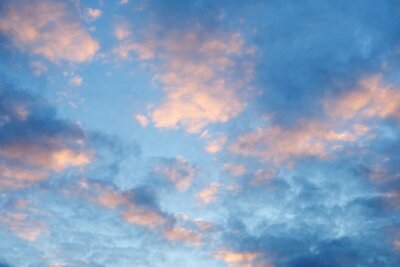 Fototapete Blauer Himmel am Abend