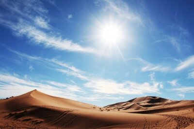 Fototapete Blauer Himmel und Wüste