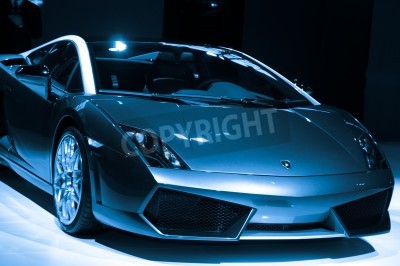 Fototapete Blauer Lamborghini