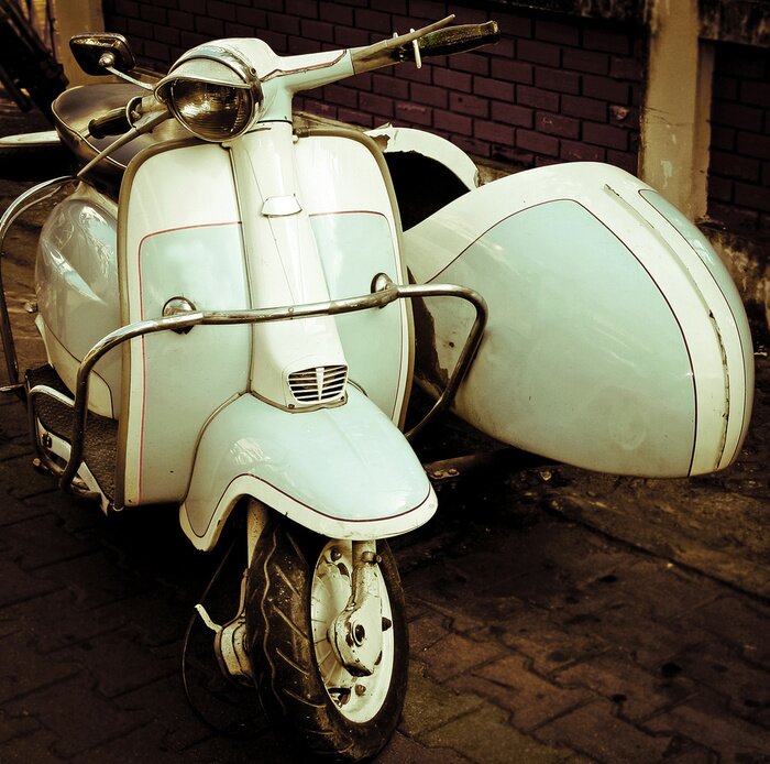 Fototapete Blauer Roller