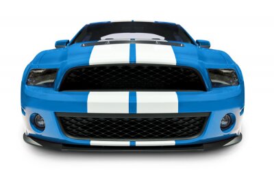 Blaues Auto Mustang