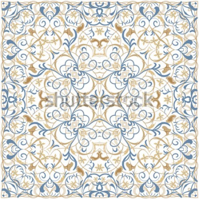 Fototapete Blaues dekoratives Muster