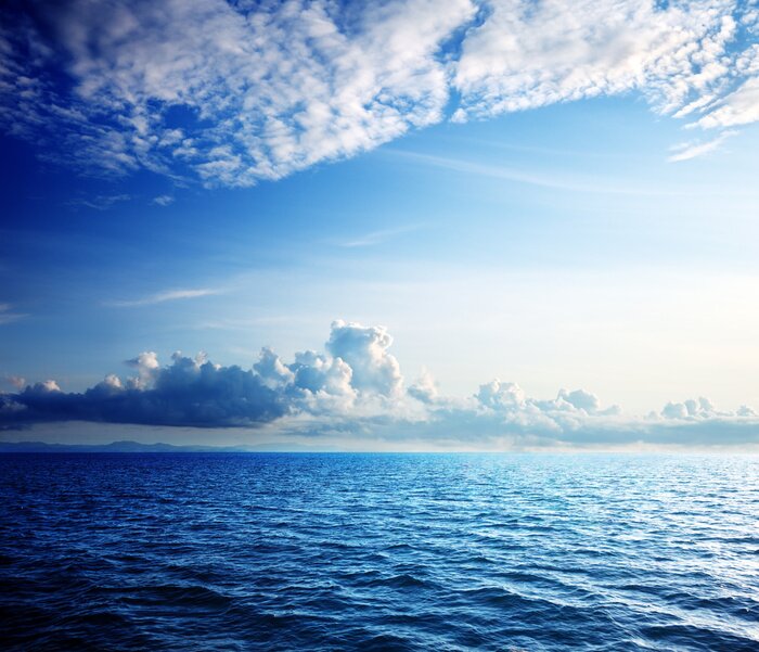 Fototapete Blaues Meer und blauer Himmel