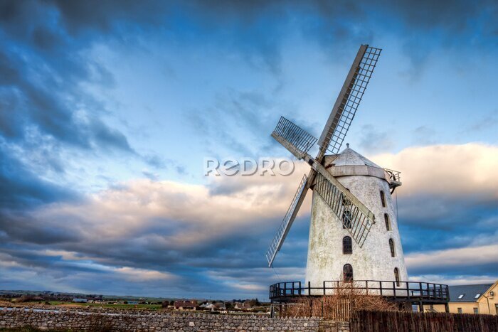 Fototapete Blennerville Windmühle im Co. Kerry, Irland.
