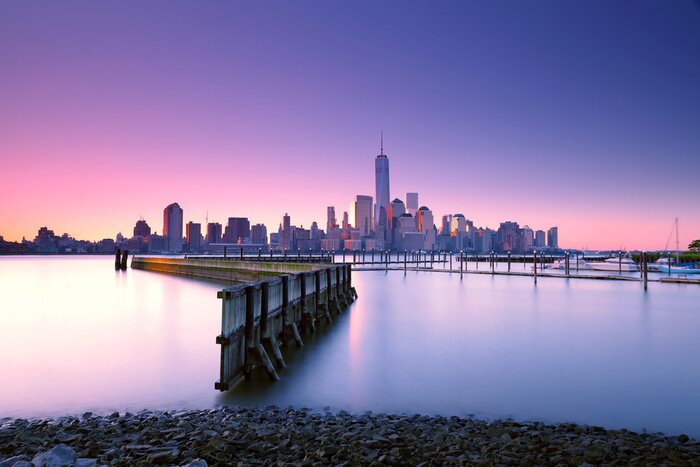 Fototapete Blick auf abendliches New York City