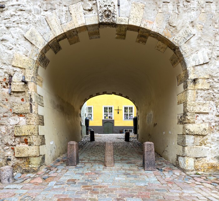 Fototapete Blick auf Architektur in Riga