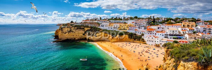 Fototapete Blick auf Carvoeiro an der Algarve