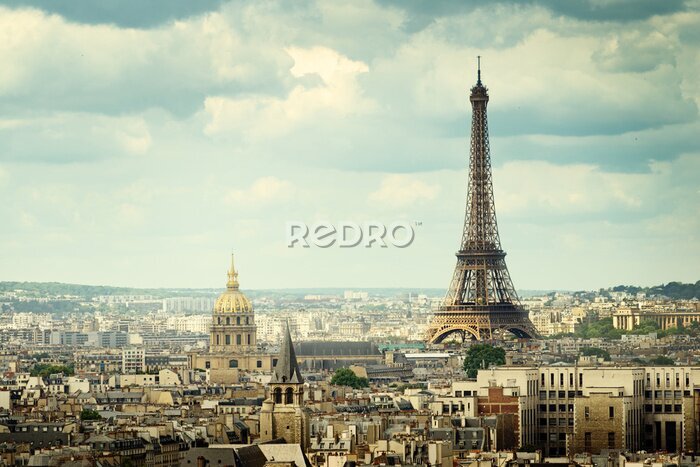 Fototapete Blick auf den Eiffelturm