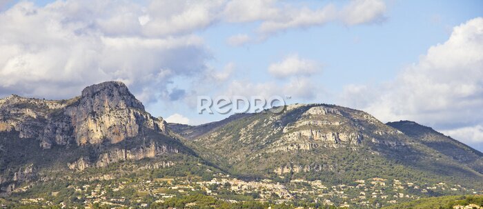 Fototapete Blick auf die Berge in der Provence, Frankreich