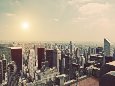 Fototapete Blick auf Manhattan vom hohen Bürogebäude aus