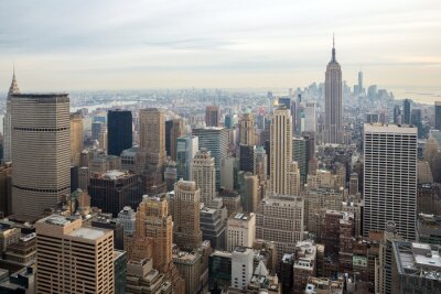 Fototapete Blick auf nebliges New York City