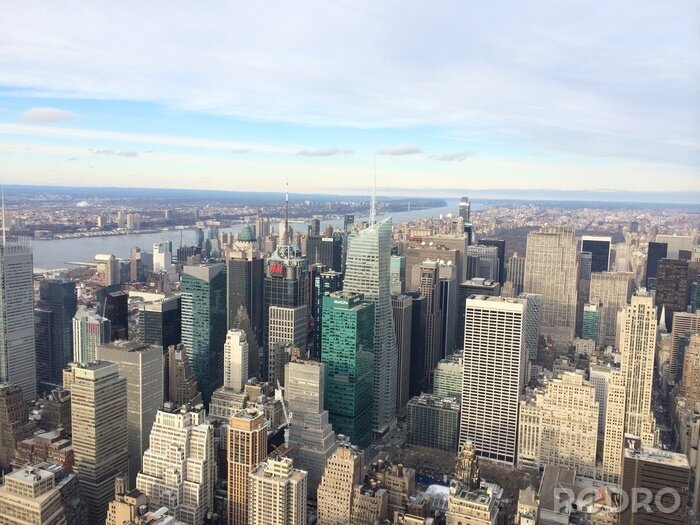 Fototapete Blick auf New York City vom Wolkenkratzer aus