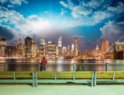 Fototapete Blick auf New York City von der Terrasse aus