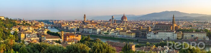 Fototapete Blick auf Panorama von Florenz