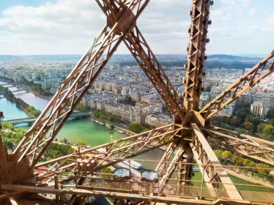 Fototapete Blick auf Paris vom Eiffelturm aus
