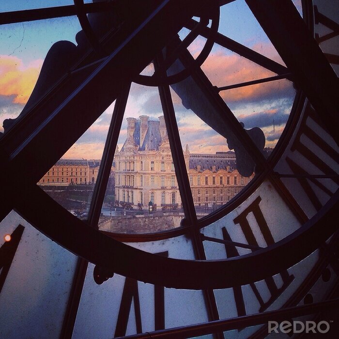 Fototapete Blick auf Paris vom Museum aus