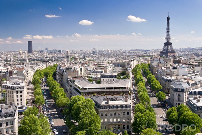 Fototapete Blick auf Stadt Paris