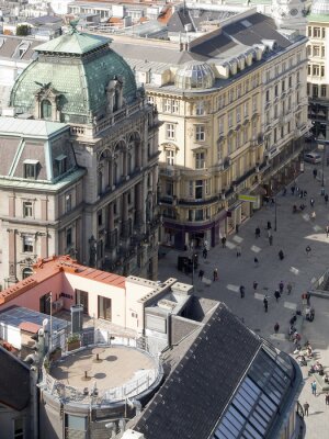 Fototapete Blick auf Wiener Gebäude