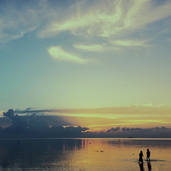 Fototapete Blick aufs Meer Vintage