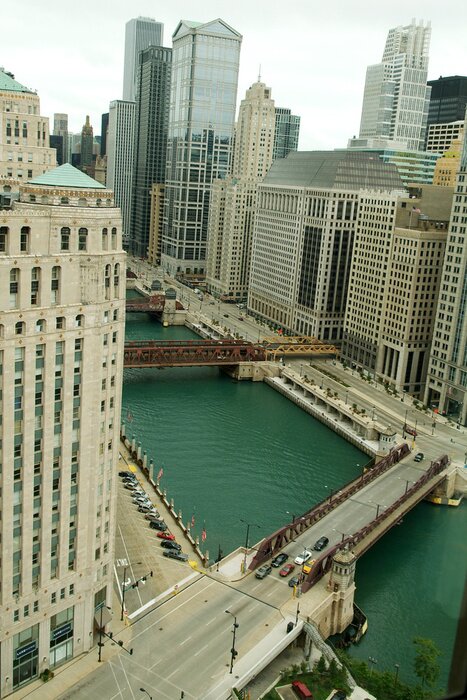 Fototapete Blick aufs Zentrum von Chicago