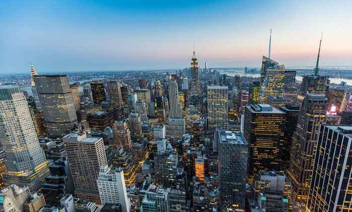 Fototapete Blick von oben auf New York City