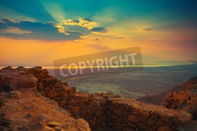 Fototapete Blick von oben auf Wüste