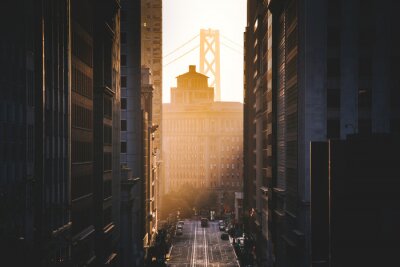 Fototapete Blick zwischen den Gebäuden von San Francisco