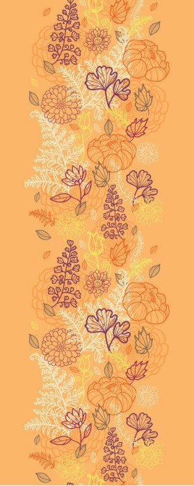 Fototapete Blumen auf einem Vintage-Muster