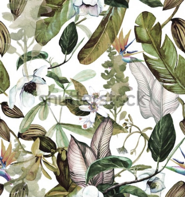 Fototapete Blumen und Blätter