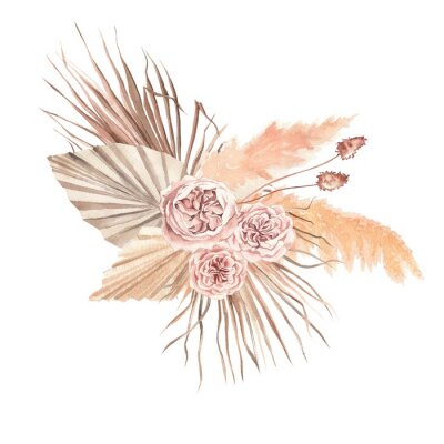 Blumenstrauß mit Pampasgras